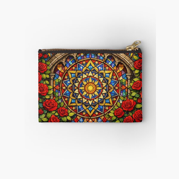 Item preview, The stained-glass window unfolds a poetic mosaic of light and stone. designed and sold by Sigtrix.