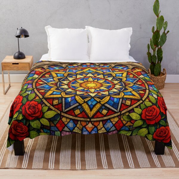 Item preview, The stained-glass window unfolds a poetic mosaic of light and stone. designed and sold by Sigtrix.