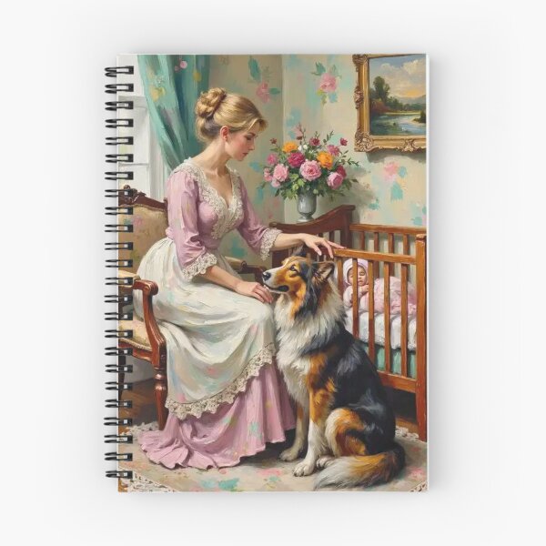 Item preview, Nursery Nanny Cosmic Companion Collie Heir loom Memorial Art designed and sold by highvibz72.