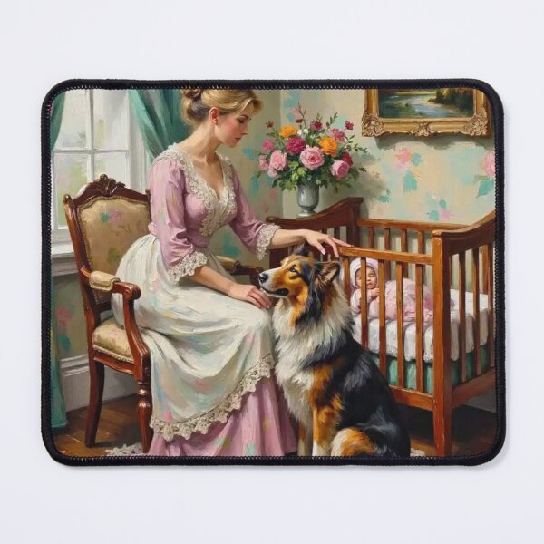 Item preview, Nursery Nanny Cosmic Companion Collie Heir loom Memorial Art designed and sold by highvibz72.