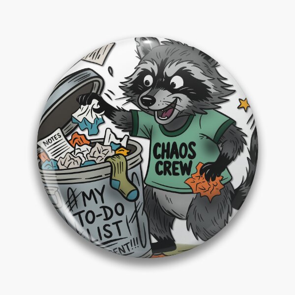 Item preview, Feral But Pretending Not To Be Funny Raccoon Chaos Crew Gift designed and sold by Ink & Kind Studio.