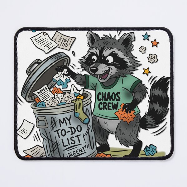 Item preview, Feral But Pretending Not To Be Funny Raccoon Chaos Crew Gift designed and sold by therealkbyers.