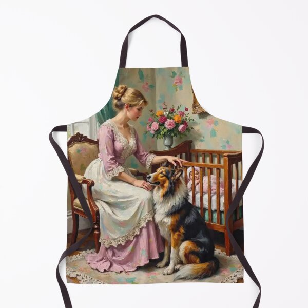 Item preview, Nursery Nanny Cosmic Companion Collie Heir loom Memorial Art designed and sold by highvibz72.