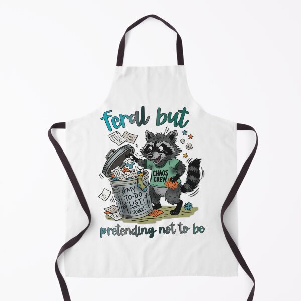 Item preview, Feral But Pretending Not To Be Funny Raccoon Chaos Crew Gift designed and sold by Ink & Kind Studio.