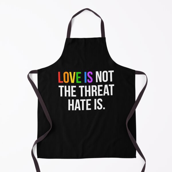 Item preview, Love is Not The Threat Hate is Rainbow LGBTQ Pride designed and sold by Randomera.
