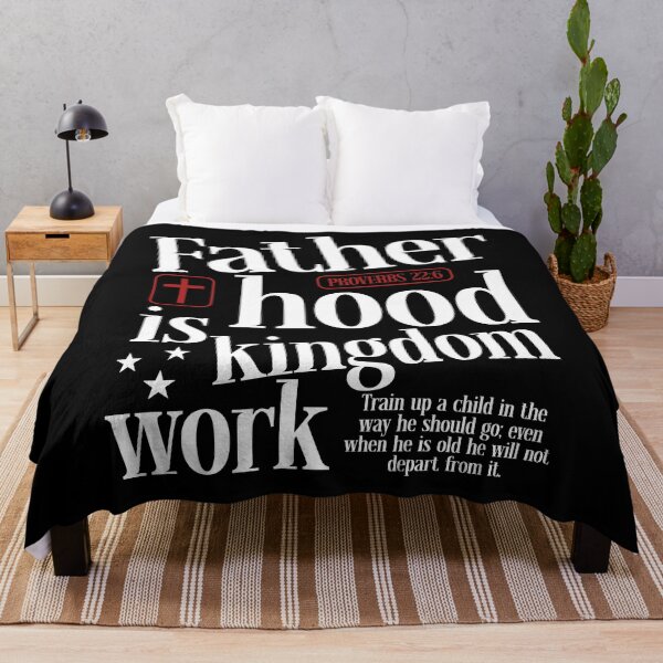 Item preview, Fatherhood Is Kingdom Work Vintage Christian Faith Fathers Day designed and sold by PartyFam.