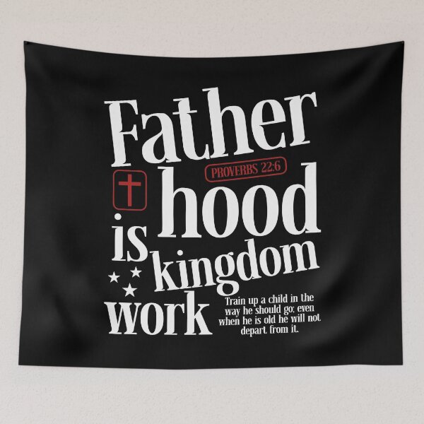 Item preview, Fatherhood Is Kingdom Work Vintage Christian Faith Fathers Day designed and sold by PartyFam.