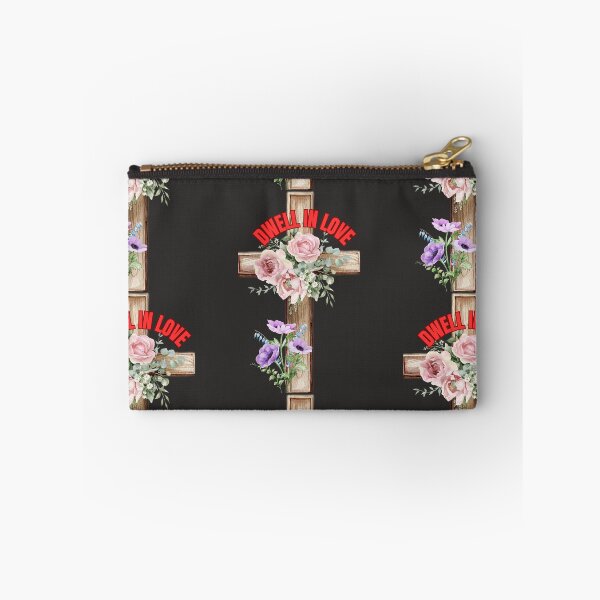 Item preview, Dwell in Love Cross with Floral Watercolor | Christian Faith T-Shirt & Sticker Design designed and sold by photoart1854.
