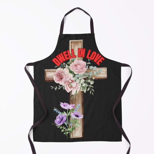 Item preview, Dwell in Love Cross with Floral Watercolor | Christian Faith T-Shirt & Sticker Design designed and sold by photoart1854.