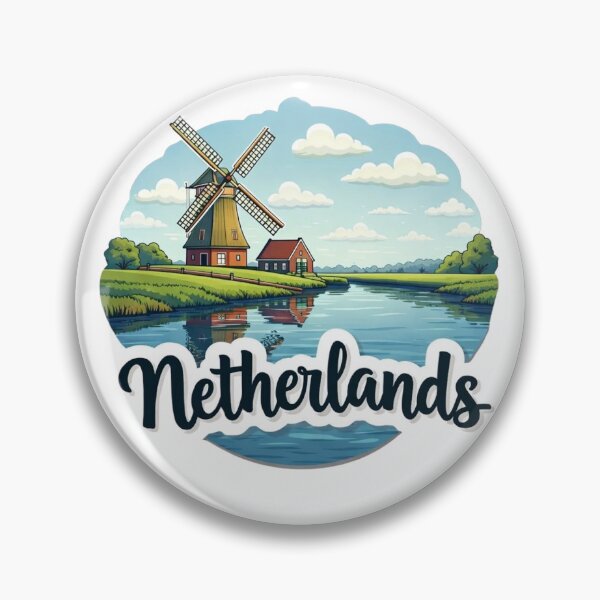 Item preview, Netherlands Windmill Canal designed and sold by Myra365Art.