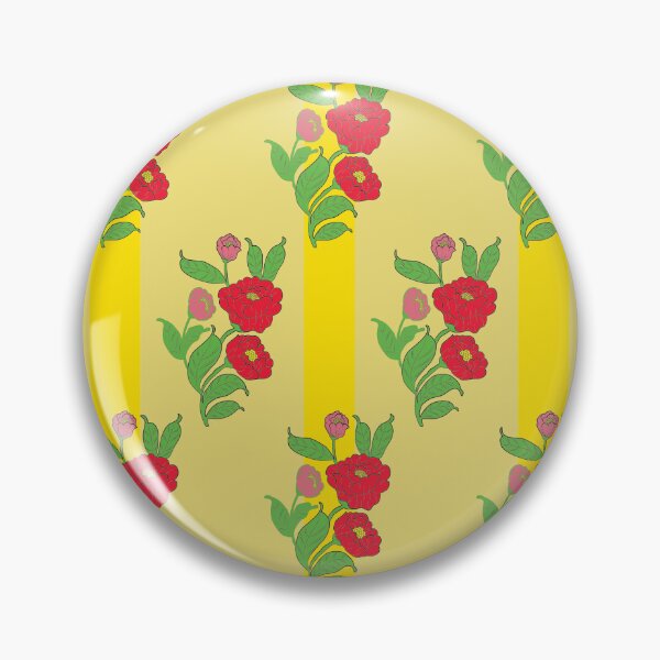 Item preview, Seamless pattern with red floral on yellow background designed and sold by ChaReePat.