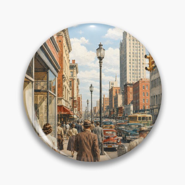 Item preview, Vintage City Street Scene designed and sold by smktheduck.