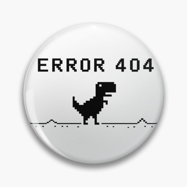Item preview, Retro ERROR 404 Dinosaur Pixel Art Sticker designed and sold by ClickToSticker.