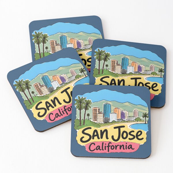 Item preview, San Jose California Cute Beach Retro Cityscape Pastel  designed and sold by HowToCanadian.