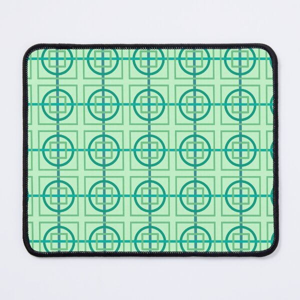 Item preview, Green Square and Circle Lattice  designed and sold by JaygiesDesign.