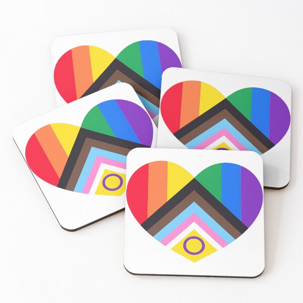 Item preview, Intersex-inclusive progress pride flag heart  designed and sold by adriab.