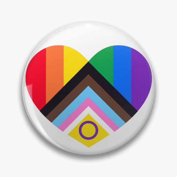 Item preview, Intersex-inclusive progress pride flag heart  designed and sold by adriab.