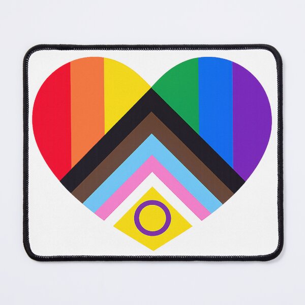 Item preview, Intersex-inclusive progress pride flag heart  designed and sold by adriab.