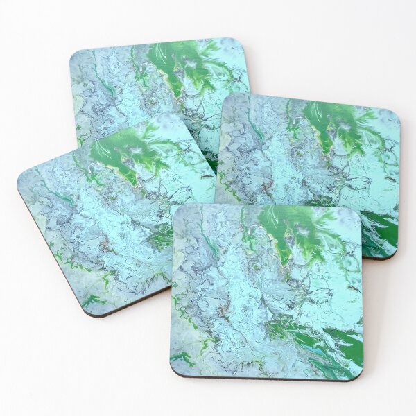 Item preview, Deserto verde - Green Fluid art designed and sold by Verdiami.