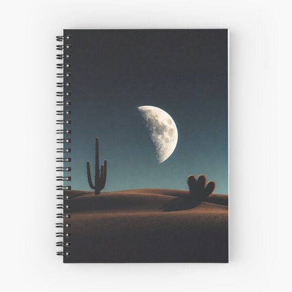 Item preview, Half Moon Desert Dreams | Minimal Cactus Nightscape | Celestial Desert Art designed and sold by GalleryPeak.