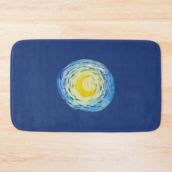 Item preview, Starry Night Inspired Crescent Moon – Circular Textured Brushstroke Artwork designed and sold by EmeraldeaArt.