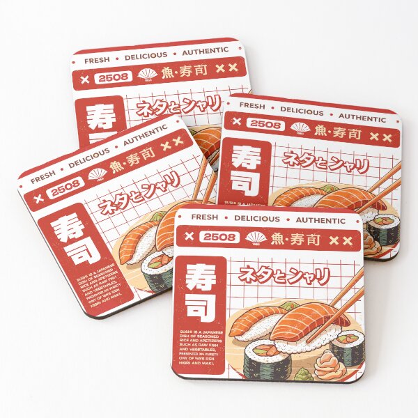 Item preview, Sushi Fresh Delicious Authentic designed and sold by Matinez Pink.