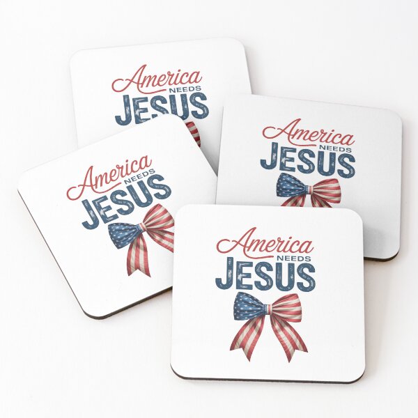 Item preview, America Needs Jesus Christian USA Flag Coquette 4th of July designed and sold by TyraYoung.