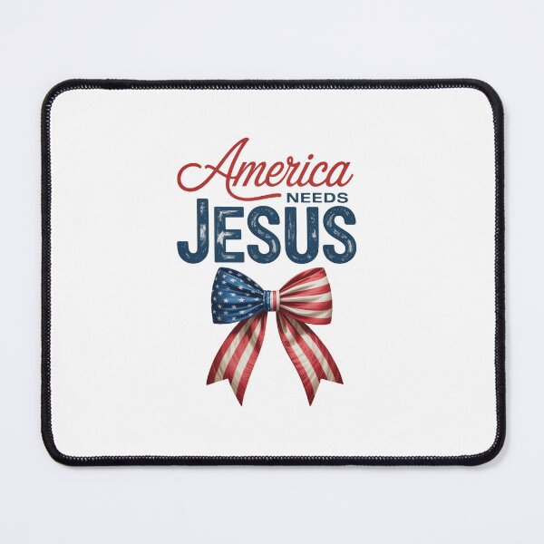 Item preview, America Needs Jesus Christian USA Flag Coquette 4th of July designed and sold by TyraYoung.