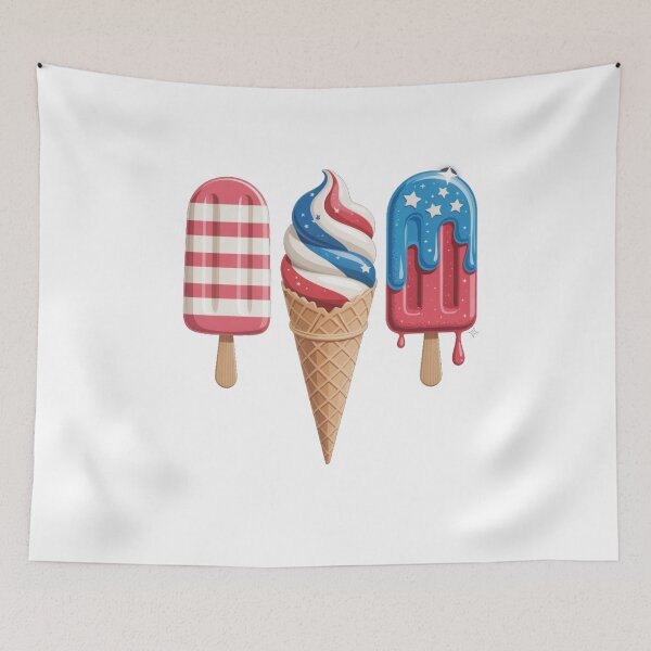Item preview, 4th Of July Popsicle Red White Blue American Flag Patriotic designed and sold by TyraYoung.
