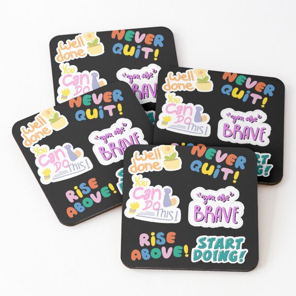 Item preview, Cute Motivational Quotes Sticker Pack You Can Do This designed and sold by thazinart.