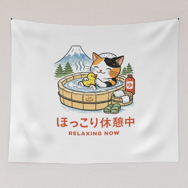 Item preview, Relaxing Cat in Hot Tub designed and sold by Matinez Pink.