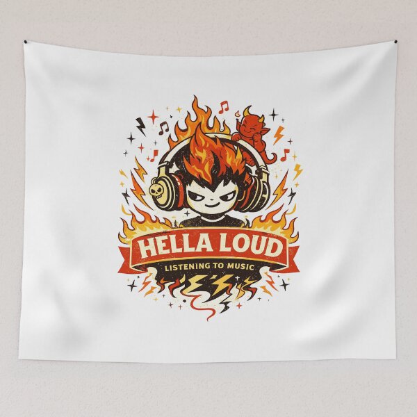 Item preview, Hella Loud Music Headphones Devil designed and sold by Matinez Pink.