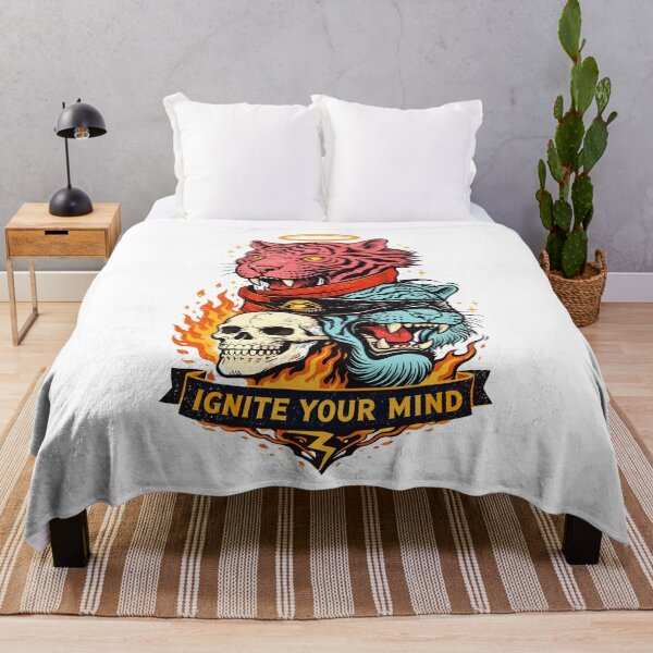 Item preview, Tattoo Style Tiger Skull Fire designed and sold by Matinez Pink.