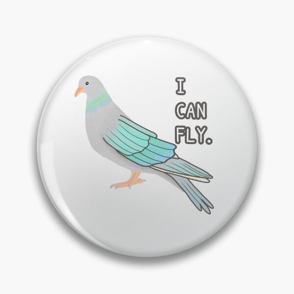 Item preview, Pigeon says I Can Fly Motivational Art designed and sold by MigWhimsy.