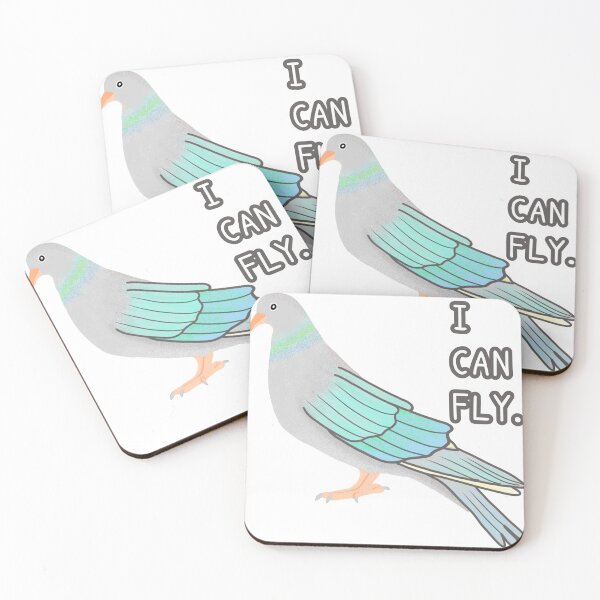 Item preview, Pigeon says I Can Fly Motivational Art designed and sold by MigWhimsy.