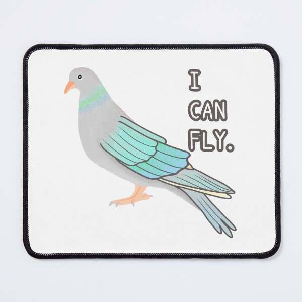 Item preview, Pigeon says I Can Fly Motivational Art designed and sold by MigWhimsy.