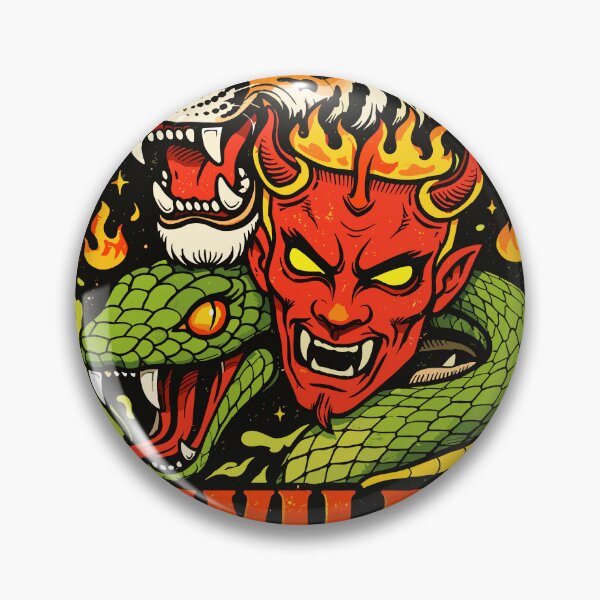 Item preview, Wild Instinct Tiger Devil Snake designed and sold by Matinez Pink.