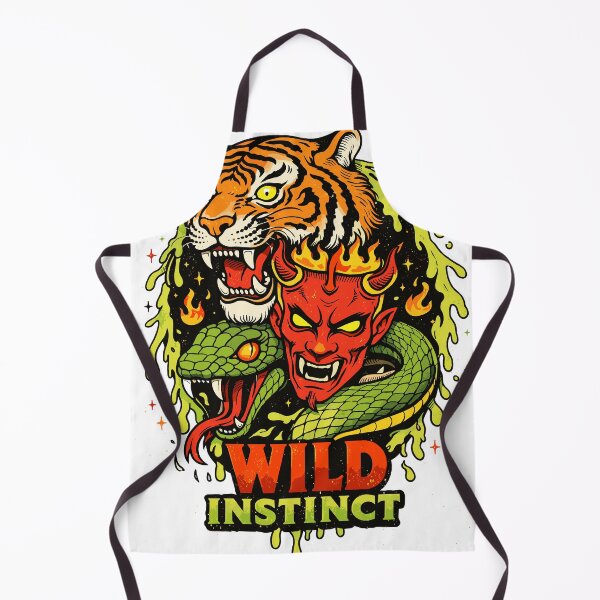 Item preview, Wild Instinct Tiger Devil Snake designed and sold by Matinez Pink.