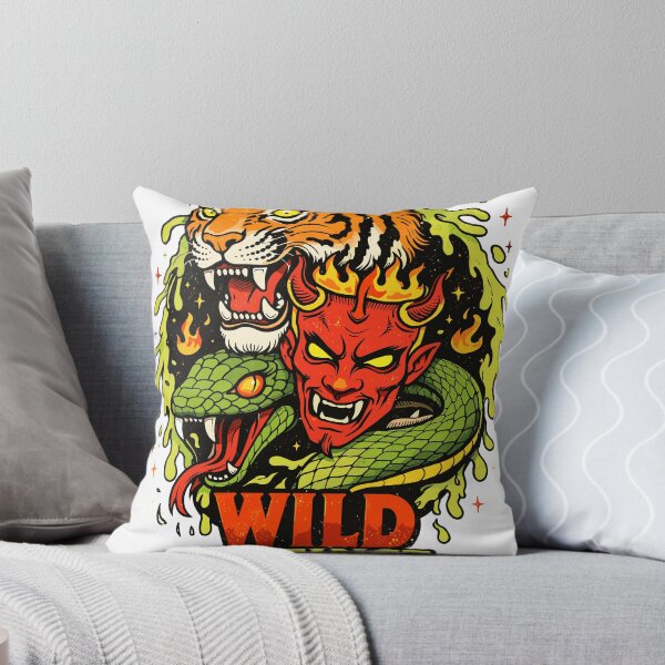 Item preview, Wild Instinct Tiger Devil Snake designed and sold by Matinez Pink.