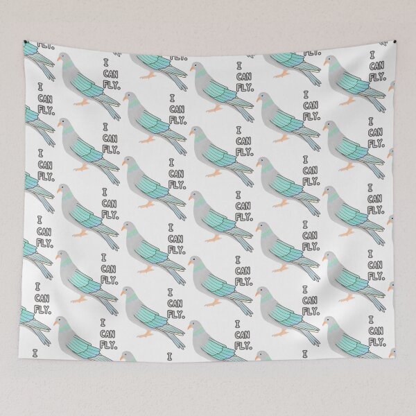 Item preview, Pigeon says I Can Fly Motivational Art designed and sold by MigWhimsy.