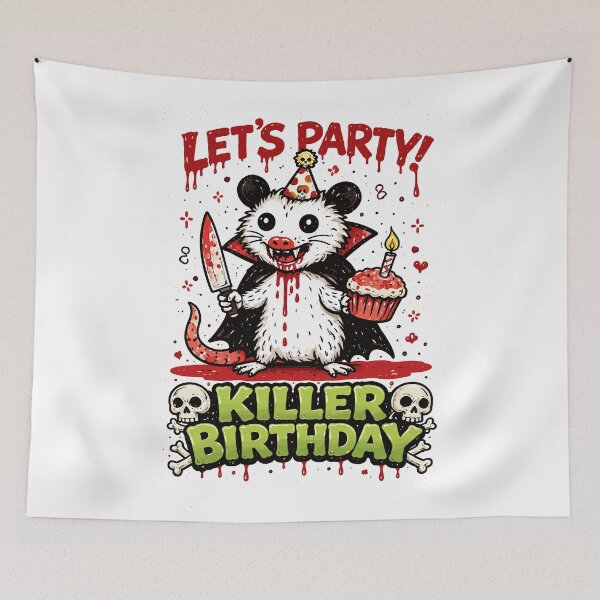 Item preview, Killer Birthday Party Possum designed and sold by Matinez Pink.