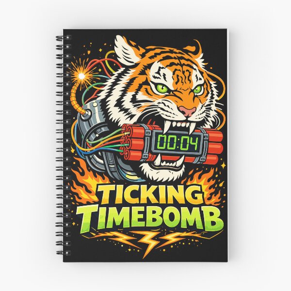 Item preview, Ticking Timebomb Tiger T-Shirt designed and sold by Matinez Pink.