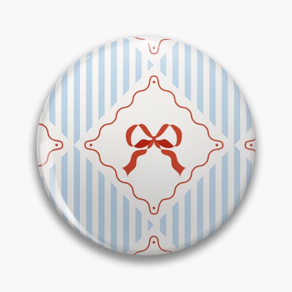 Item preview, Cute Red Coquette Bows - Vintage Blue Stripes Pattern designed and sold by nora8820.