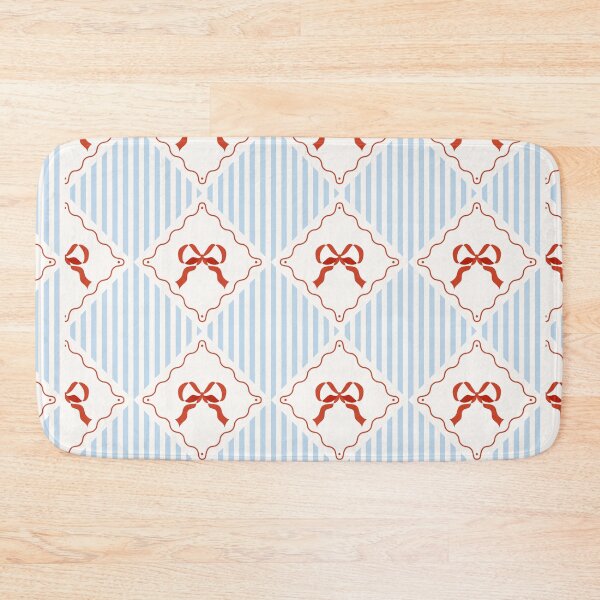 Item preview, Cute Red Coquette Bows - Vintage Blue Stripes Pattern designed and sold by nora8820.
