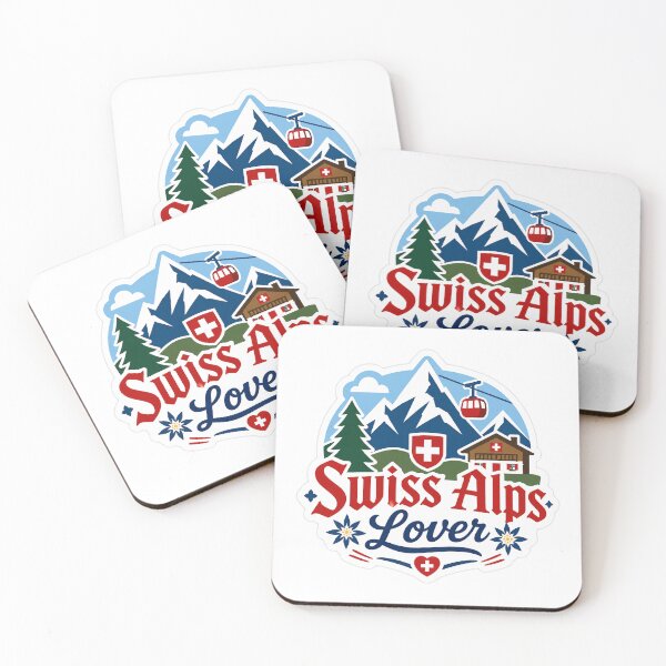 Item preview, Swiss Alps Lover Retro Mountain Badge designed and sold by Beyond Destinations.