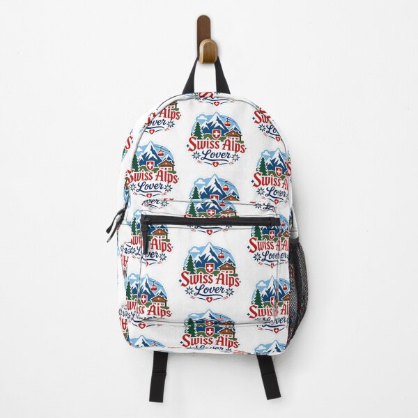 Item preview, Swiss Alps Lover Retro Mountain Badge designed and sold by Beyond Destinations.