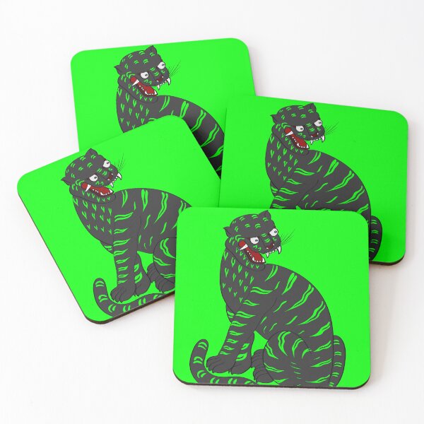 Item preview, Korean Folk Art Tiger — Neon / Dark designed and sold by DaHaeStudio.