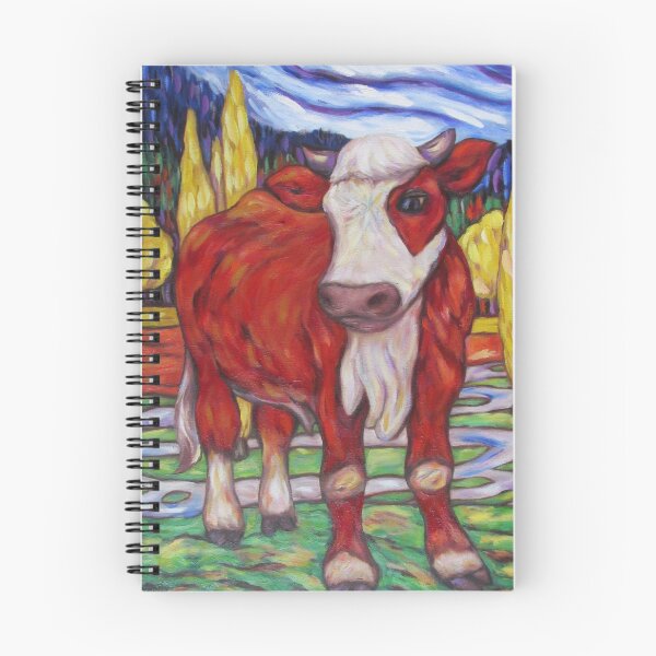 Item preview, Red Cow on Green Grass designed and sold by diconnollyart.
