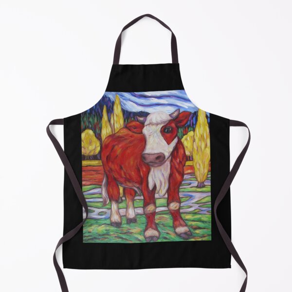 Item preview, Red Cow on Green Grass designed and sold by diconnollyart.