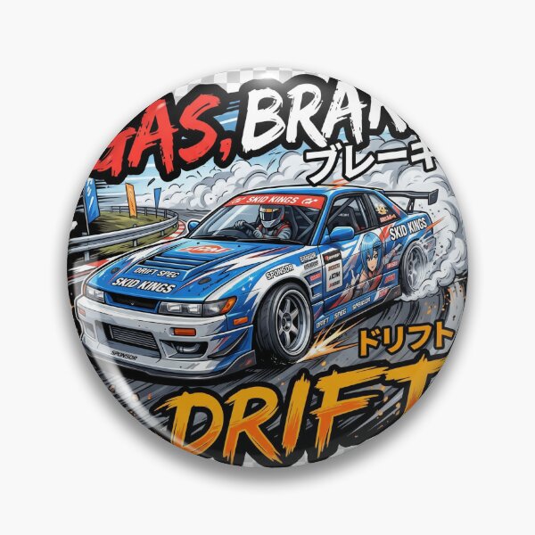 Item preview, Gas Brake Drift JDM Tuner Car Anime Street Racing Sticker designed and sold by R & K Fashions.